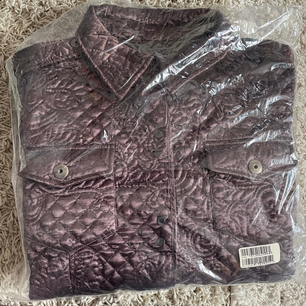 Motto Your Style Mantra Quilted Brown Coat New